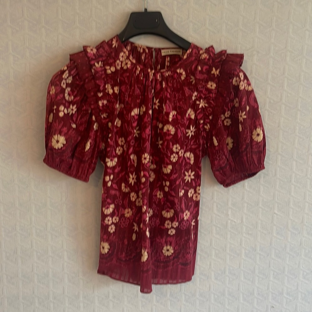 Ulla Johnson floral Short puff sleeve top